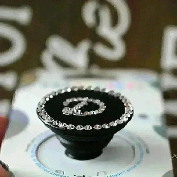 Bling PopSocket Black made with Swarovski Crystals Popsocket Grip iPhone… - Picture 4 of 7